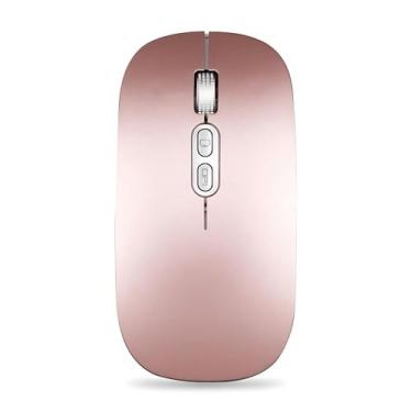 Imagem de Mouse Sem Fio Bluetooth Recarregavel Compatível Com Macbook Air Pro - 