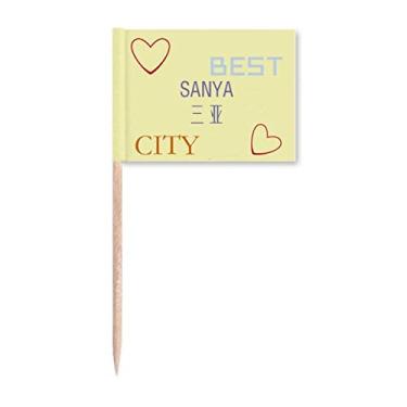 Imagem de Tavel Area Sanya Placa Art Deco Presente Fashion Palito Bandeiras Marcador Decoração de Festa