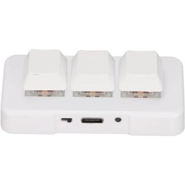 Imagem de Teclado macro, design programável plug and play, teclado programável para jogo fof pc fof computador/540 (Size : White)