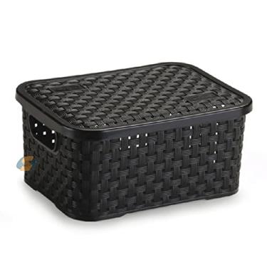 Imagem de CESTO ECO ORGANIZADOR RATTAN PP C/TAMPA