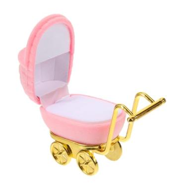 Imagem de Caixa para carrinho de bebê, porta-joias, suporte para anel, carrinho, regador, plantas de interior, armazenamento de joias, carrinho, portador de anel, pequeno, caminhão de mão, anéis, prateleira ros