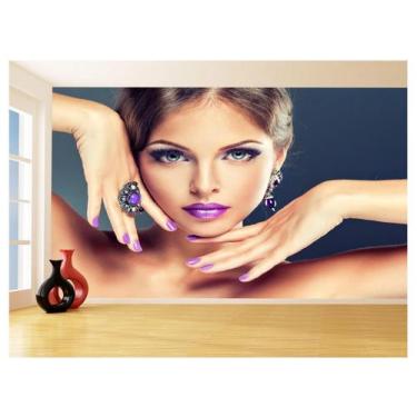 Imagem de Papel De Parede Salão De Beleza Maquiagem Make 3,5M Slb42 - Você Decor