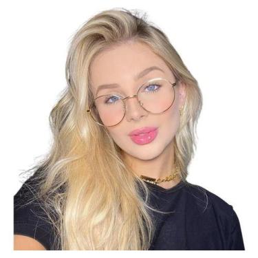 Imagem de Armação Oculos De Grau Unisex Redondo Oval - Dinka, Preto