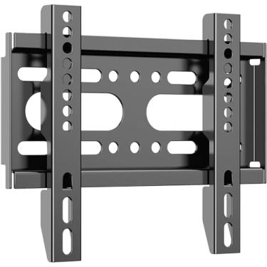 Imagem de JXMTSPW Suporte de monitor fixo para TV de parede para a maioria dos monitores de TV de 14-42 polegadas 19 24 32 40 polegadas, televisões pequenas montam até VESA 200 x 200 mm 25 kg carga máxima