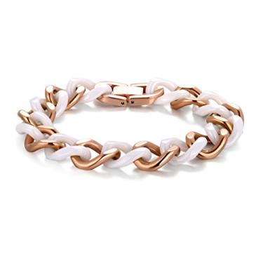 Imagem de SunnyHouse Jewelry Pulseira feminina de cerâmica de tungstênio estilo simples em uma caixa de presente, antifadiga, alívio da dor, One Size, Cerâmica