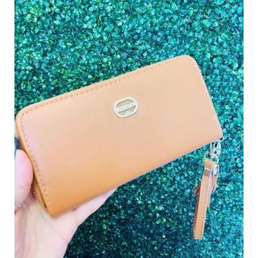 Imagem de Carteira de mão pequena bege feminina  - Anabelle coure 