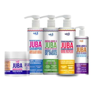 Imagem de Kit Widi Care Juba Shampoo, Condicionador, Ondulando, Máscara e Geleia