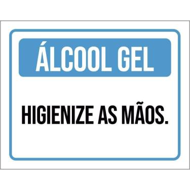 Imagem de Placa Sinalização - Álcool Gel Higienize As Mãos 27X35