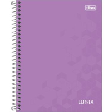 Imagem de Caderno Espiral Capa Dura Colegial 1 Matéria Lunix 80 Folhas - Sortido
