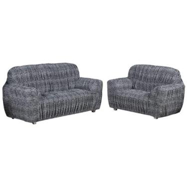 Imagem de Capa Sofa Estampada Para Sala em Malha Gel King 2 E 3 Lugares 21 Elást