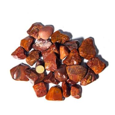 Imagem de 1kg Jaspe Africano Rolado Pedra Natural M 20 a 35mm Tipo C - Cristaisd