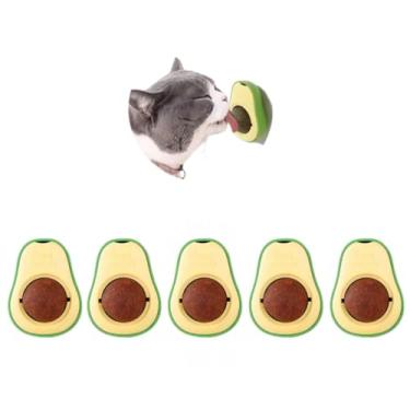 Imagem de Kit 5 Brinquedos Para Gatos Abacate Catnip Erva Gato Natural