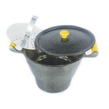 Imagem de Cuscuzeiro Panela Alumínio Fundido Craqueado Gigante N20 Cor Preto