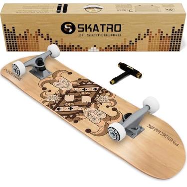 Imagem de Skatro - Skate Pro Skate completo de 78,7 cm. Idades da prancha de skate: adultos, meninos, meninas, iniciantes e crianças