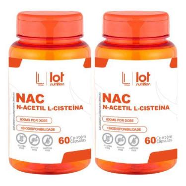 Imagem de Kit 2un Nac 600mg 60 Cápsulas - LOT NUTRITION, Sem Sabor