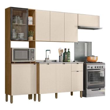 Imagem de Cozinha Compacta Plus Com Balcão Para Pia Freijó Soft - Kits Paraná