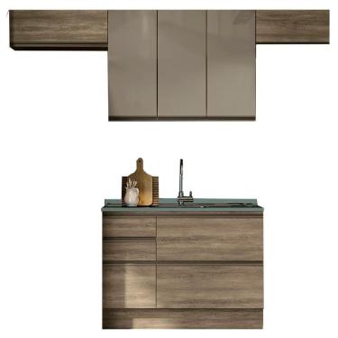 Imagem de Cozinha Modulada 4 Pecas 260 Cm Mdp Maxxi Nogal Kappesberg