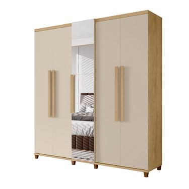 Imagem de Guarda-Roupa Munique C/Espelho Cinamomo – RV Móveis