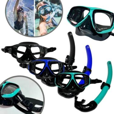Imagem de Kit Mergulho Infantil com ajuste Mascara Snorkel Piscina Praia