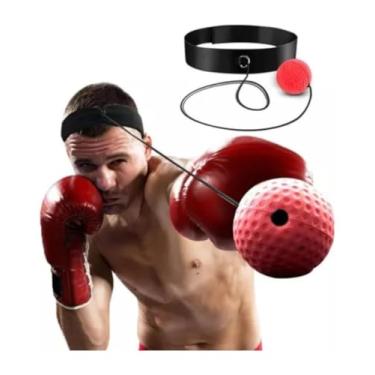 Imagem de Bola de Boxe com Faixa de Cabeça para Treinamento de Velocidade, Reflexo e Coordenação - Boxe e Muay-Thai