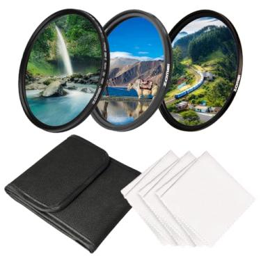 Imagem de ZOMEI Kit de filtro de lente UV/CPL/ND de 67 mm com estojo de armazenamento, vidro óptico multirevestido e moldura de liga de alumínio, MCUV + polarizador circular (CPL) + filtro de densidade neutra