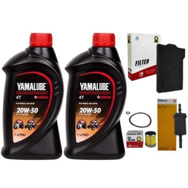 Imagem de Kit Revisão Fazer 250 Até 2015 Blueflex Óleo 20w50, Filtros - METAL LE