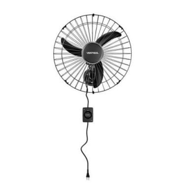 Imagem de Ventilador de Parede Ventisol Oscilante 50cm Aço Preto Bivol, Preto, B