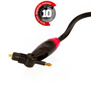 Imagem de Kit com 10 Cabos Óptico TOSLINK (Plug e Mini Plug) - Outras