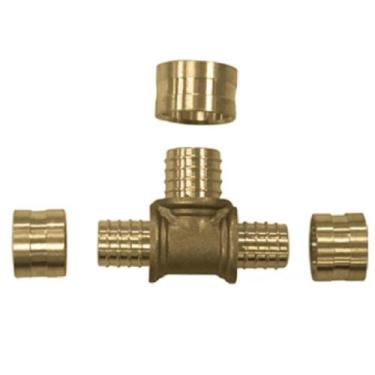 Imagem de Tê Monocamada PEX Água 16X16X16 Kit c/ 20 - Emmeti