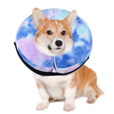 Imagem de Coleira inflável para recuperação de cães, coleira de cone para pós-cirurgia, evita que cães mordam e arranhem feridas coleiras eletrônicas para ajudar na cura da coleira macia de recuperação de