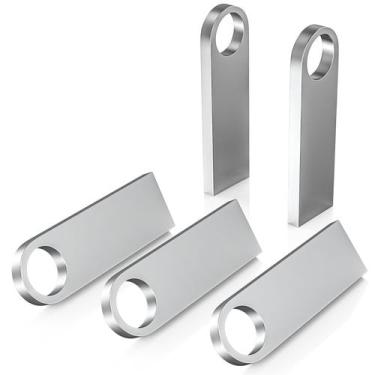 Imagem de Unidade flash ABLAZE 16GB USB 2.0 Metal com chaveiro, pacote com 5