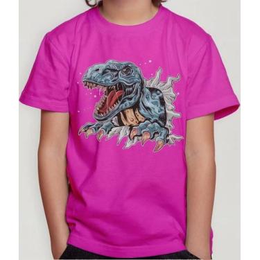 Imagem de Camiseta Camisa Infantil Juvenil Menino Menina Desenho Dinossauro Md1 