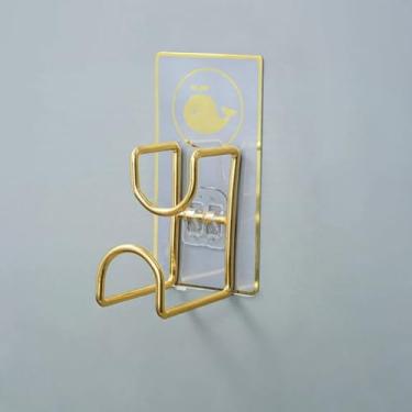 Imagem de 4 peças de secador de cabelo autoadesivo e suportes de toalha para cozinha e banheiro, cabides adesivos impermeáveis e reutilizáveis (cinza)