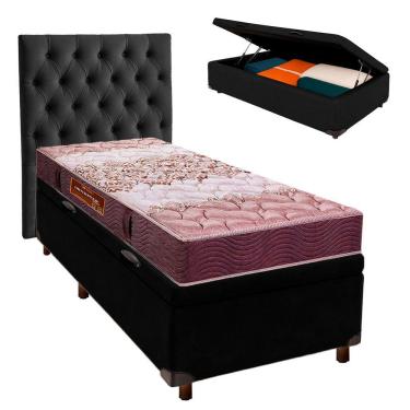 Imagem de Kit Cabeceira + Cama Box Bau + Colchão Solteiro D26 Ortophedic Sankonfort
