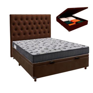 Imagem de Kit Cama Box Bau + Cabeceira + Colchão Casal D33 - Iso100 - Ortobom