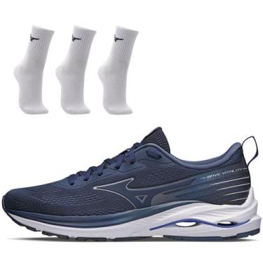 Imagem de Kit 1 Tênis de Corrida Mizuno Wave Vitality 4 e 3 Pares de Meia Cano M