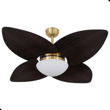 Imagem de Ventilador de Teto Dormamu Dourado 4 Pás Tabaco 127V com Controle