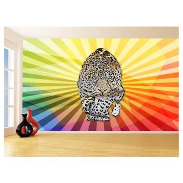 Imagem de Papel De Parede 3D Animais Pop Art Onça Pintada 3,5M Pxa80 - Você Deco