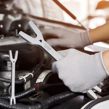 Imagem de Ferramenta universal em Y de aço inoxidável para adultos, técnicos, engenheiros, parceiros, oficina, garagem, 1 peça (prateada)