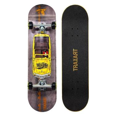 Imagem de Skate Traxart Profissional Lowrider Amarelo DZ-302-Unissex