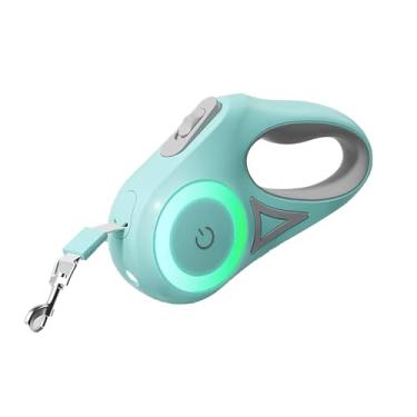 Imagem de 3meters Pets Coleiras para Cães com Luz Led Coleira Retrátil Noturna Extensão Automática Grandes Médios Gatos Passeio Corrida Cinto de Tração Automático Corda Nylon Projeção Iluminação Botão Único Fre