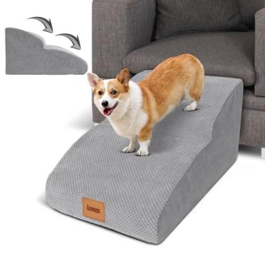 Imagem de Lesnox Escadas Estendidas Para Cães, 2 Etapas, Escadas/Degraus Para Animais De Estimação De Espuma 30D Com Capa À Prova D'Água, Antiderrapante, Rampa/Escada Para Cães Para Sofá, Degrau Para Cães Peque