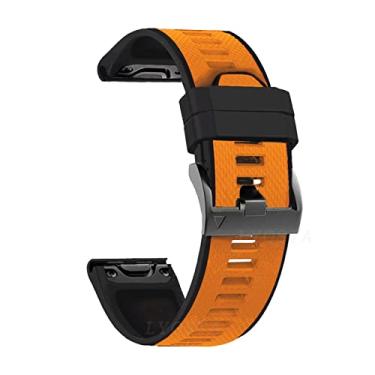 Imagem de CYSUE NOVA 22 26mm Silicone Quick Fit Pulseira Para Fenix 6X 6 Pro 5X 5 Plus 3HR D2 Tactix Delta Enduro Pulseiras de Pulso Pulseira de Liberação Rápida (Cor: C, Tamanho: 22mm Fenix 5 5Plus)