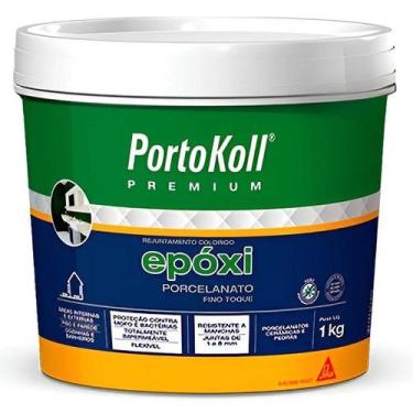 Imagem de Rejunte Epoxi Porcelanato Portokoll 1KG Grafite - Sika