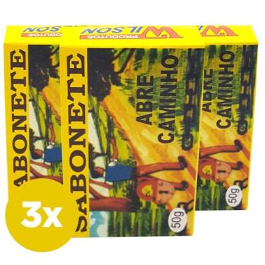 Imagem de Kit Revenda 3 Sabonetes Abre Caminho Financeiro 50g - Casa Neilomar