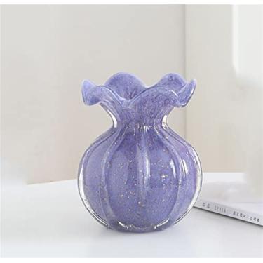 Imagem de VHDY85KA Vasos de flores secas de jardim coreano mini mesa loft garrafa de plantas rosa terrário vidro vintage jarrones luxuosos decoração de mesa vaso (médio)