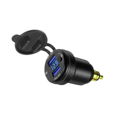 Imagem de Carregador USB PD 3.0 QC3.0 Com Voltímetro E Interruptor Liga/Desliga 