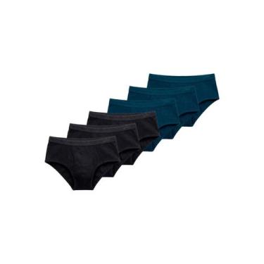 Imagem de Kit com 6 Cuecas Slip Lupo com Abertura 546-003 Colorido, Preto, GG