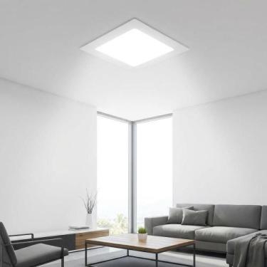 Imagem de Plafon LED Quadrado 18W Embutir Branco Frio 6500K Bivolt - Congratulat