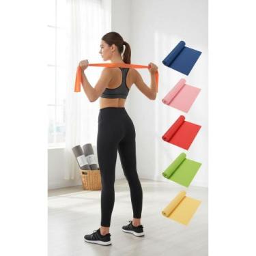 Imagem de Faixa Elástica Yoga Fisioterapia Pilates - Fortaleça e Along - Congrat